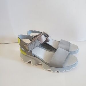 Sorel Kinetic Platform Gray Sandals Women's Size 10